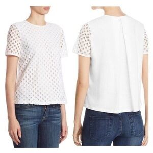 Tory Burch Hermosa Cotton Eyelet T-Shirt